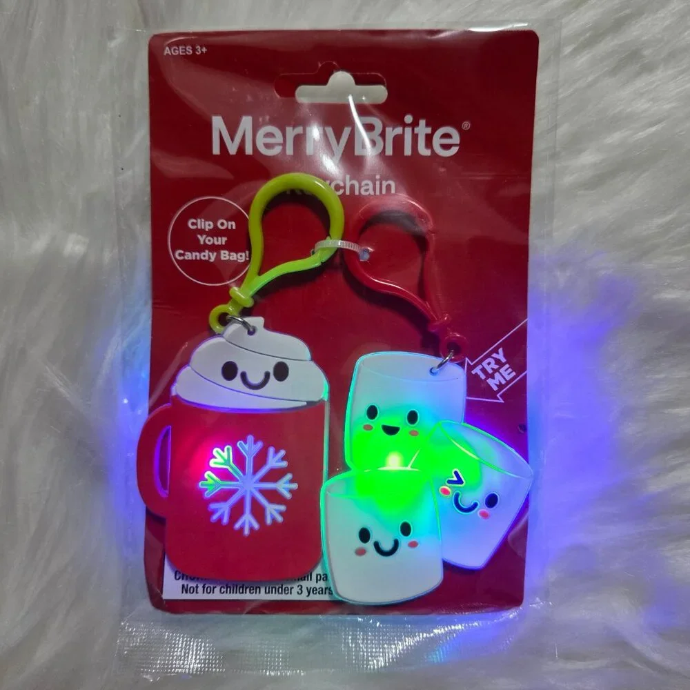 MerryBrite Hot Cocoa & Marshmallows Keychain Set